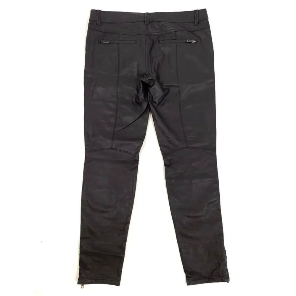 New Free People Women's US Size 8 Faux Leather Biker Skinny Ankle Pants NWT